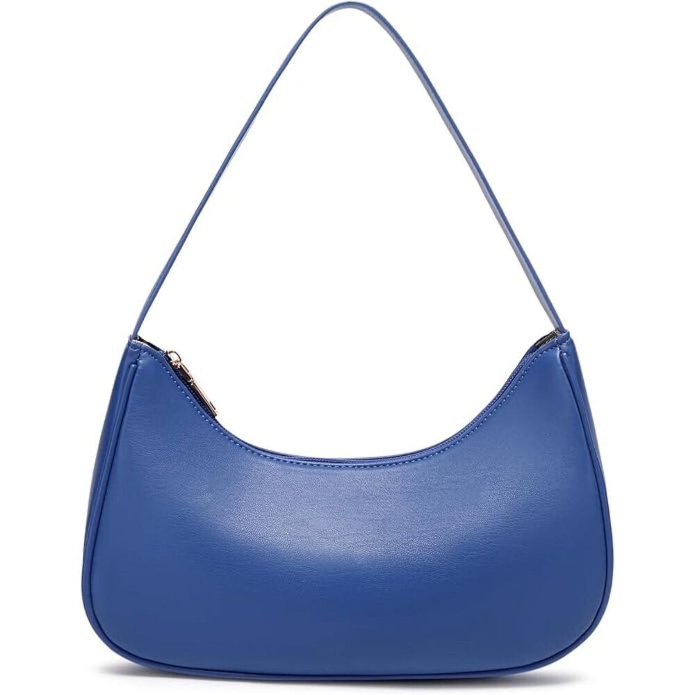 Women's Blue Imported Fashion Mini Clutch Underarm Purse Hobo Mini Tote Bag